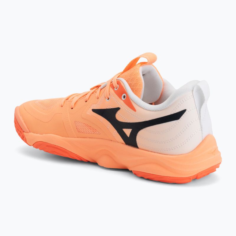 Scarpe da pallavolo Mizuno Wave Momentum Elite flamingo coral/lava orange/white 3