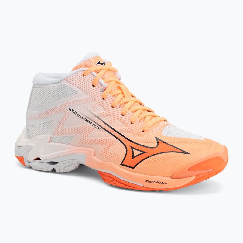 Scarpe da pallavolo Mizuno Wave Lightning Elite Mid Flamingo Coral/Lava Orange/White
