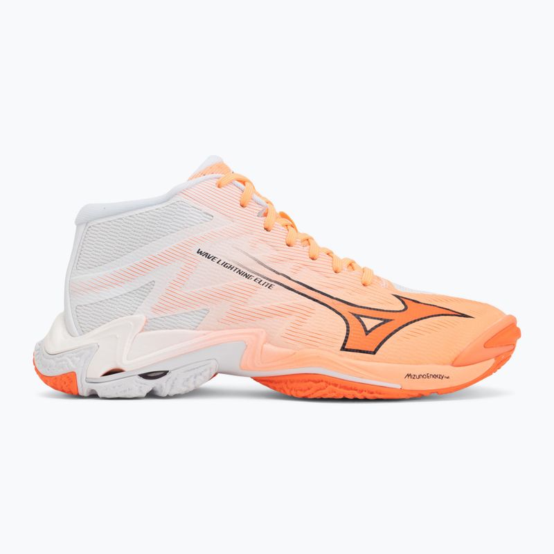 Scarpe da pallavolo Mizuno Wave Lightning Elite Mid Flamingo Coral/Lava Orange/White 2