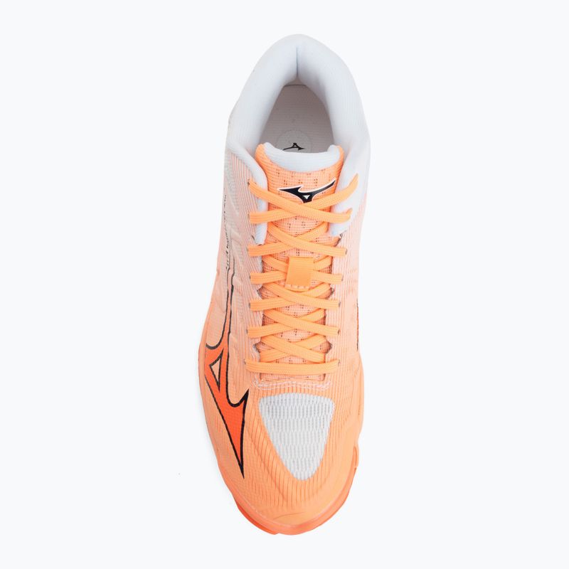 Scarpe da pallavolo Mizuno Wave Lightning Elite Mid Flamingo Coral/Lava Orange/White 5