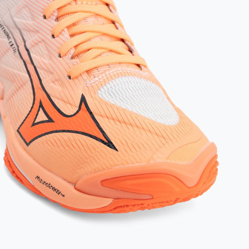 Scarpe da pallavolo Mizuno Wave Lightning Elite Mid Flamingo Coral/Lava Orange/White 7