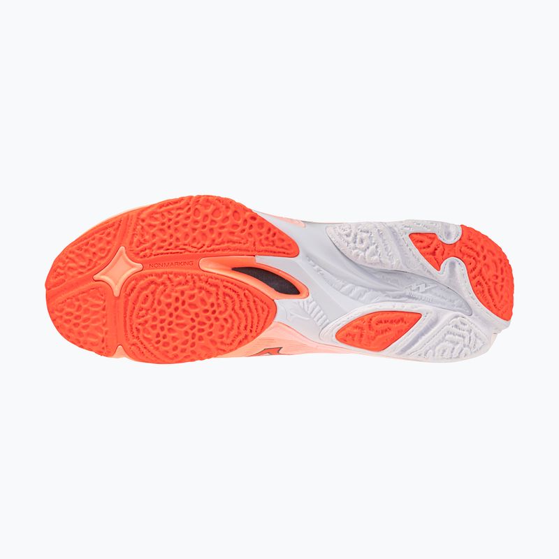 Scarpe da pallavolo Mizuno Wave Lightning Elite Mid Flamingo Coral/Lava Orange/White 4