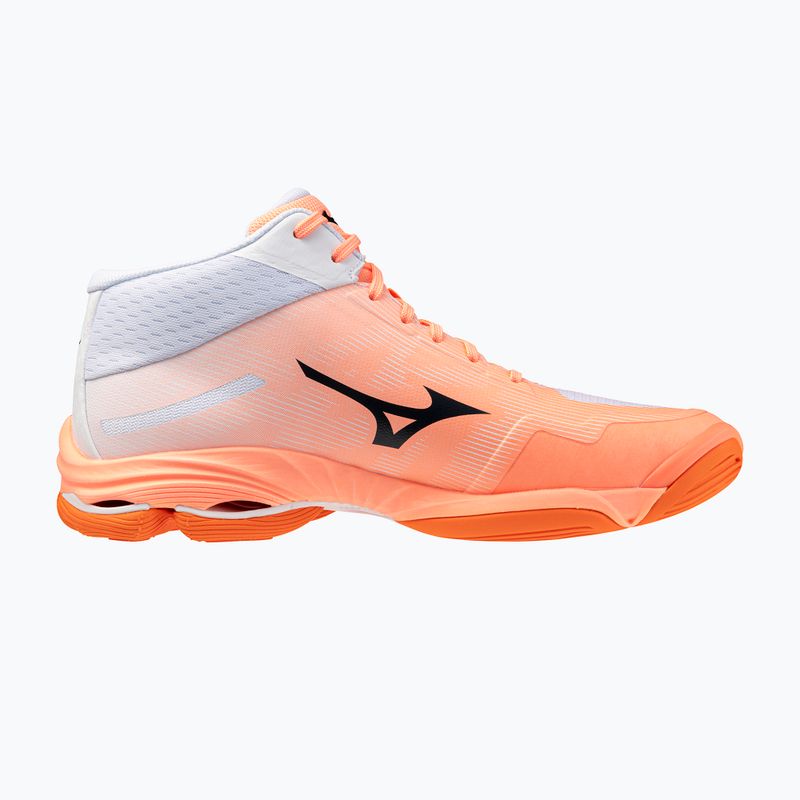 Scarpe da pallavolo Mizuno Wave Lightning Pro Mid flamingo coral/carbon/white 2