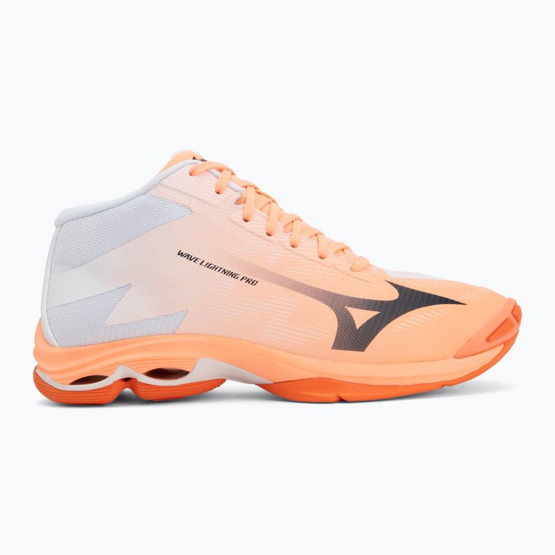 Scarpe da pallavolo Mizuno Wave Lightning Pro Mid flamingo coral/carbon/white 2
