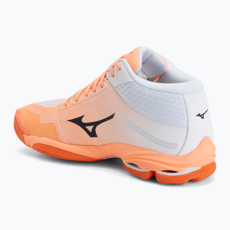 Scarpe da pallavolo Mizuno Wave Lightning Pro Mid flamingo coral/carbon/white 3
