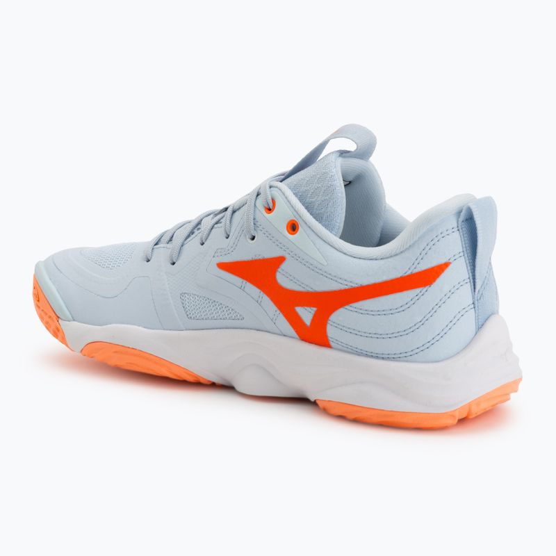 Scarpe da pallavolo donna Mizuno Wave Momentum Elite blue finch/white/lava orange 3
