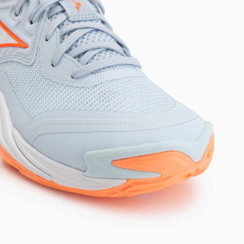 Scarpe da pallavolo donna Mizuno Wave Momentum Elite blue finch/white/lava orange 7