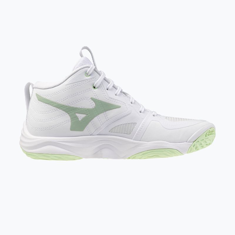 Scarpe da pallavolo donna Mizuno Wave Momentum Elite Mid white/balsam green/ambrosia 2