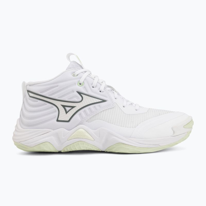 Scarpe da pallavolo donna Mizuno Wave Momentum Elite Mid white/balsam green/ambrosia 2