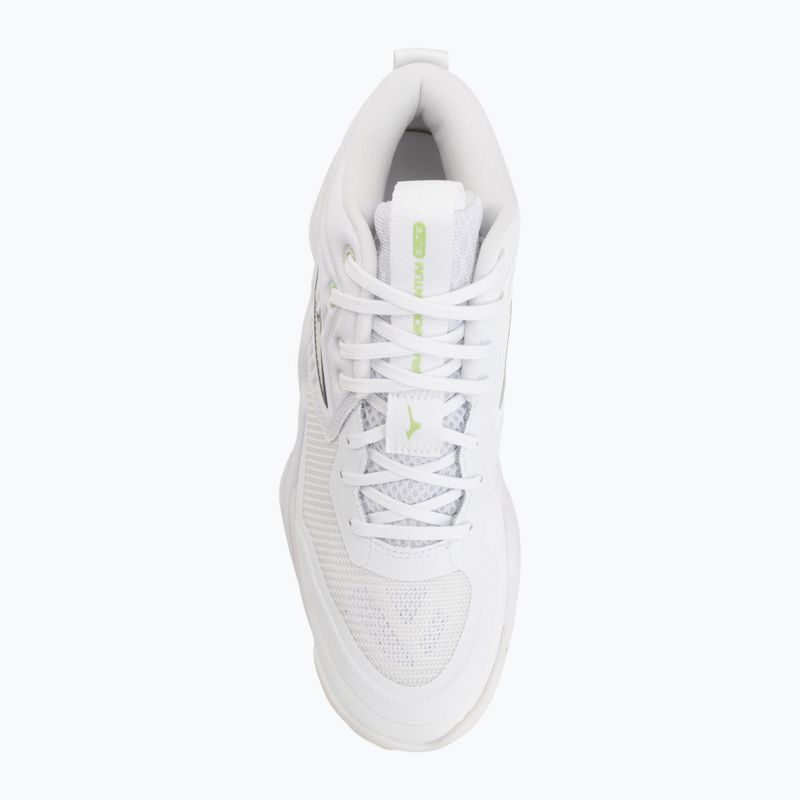 Scarpe da pallavolo donna Mizuno Wave Momentum Elite Mid white/balsam green/ambrosia 5