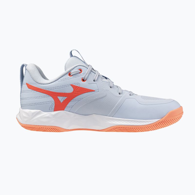 Scarpe da pallavolo donna Mizuno Wave Momentum Pro blue finch/lava orange/flamingo coral 2