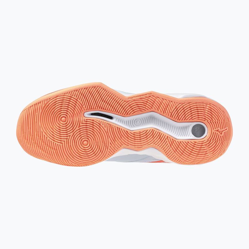 Scarpe da pallavolo donna Mizuno Wave Momentum Pro blue finch/lava orange/flamingo coral 4