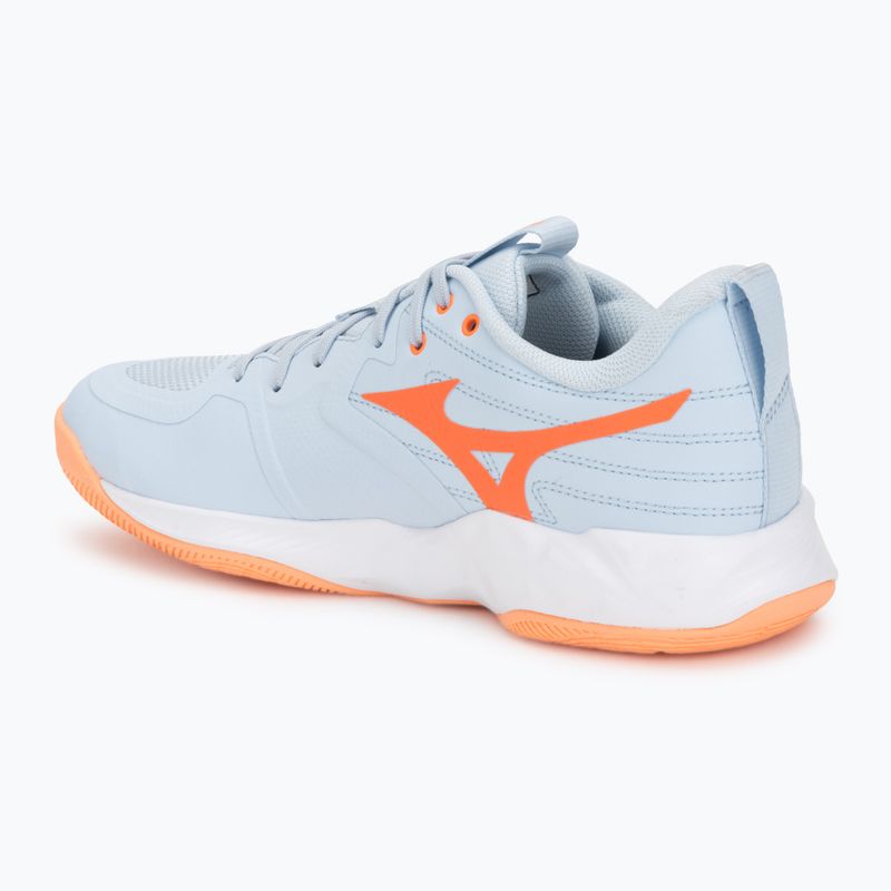 Scarpe da pallavolo donna Mizuno Wave Momentum Pro blue finch/lava orange/flamingo coral 3