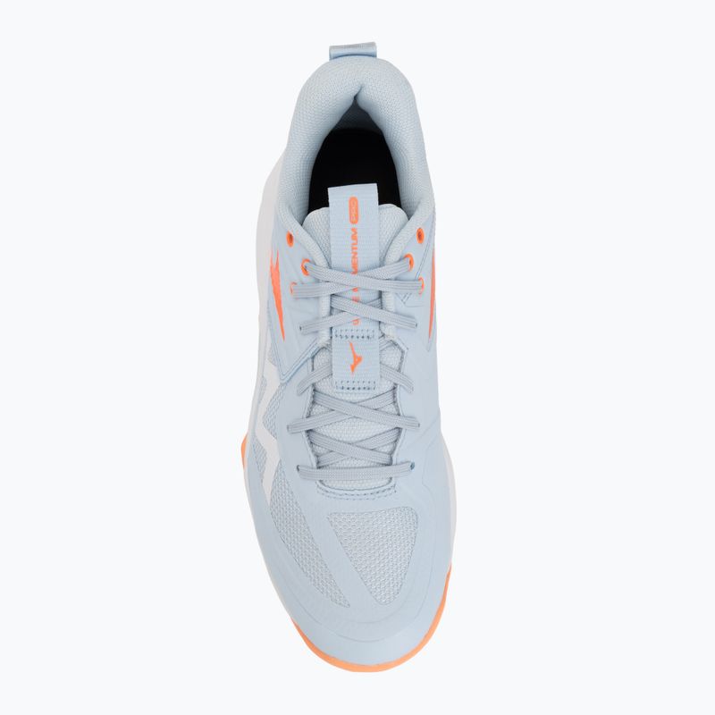 Scarpe da pallavolo donna Mizuno Wave Momentum Pro blue finch/lava orange/flamingo coral 5
