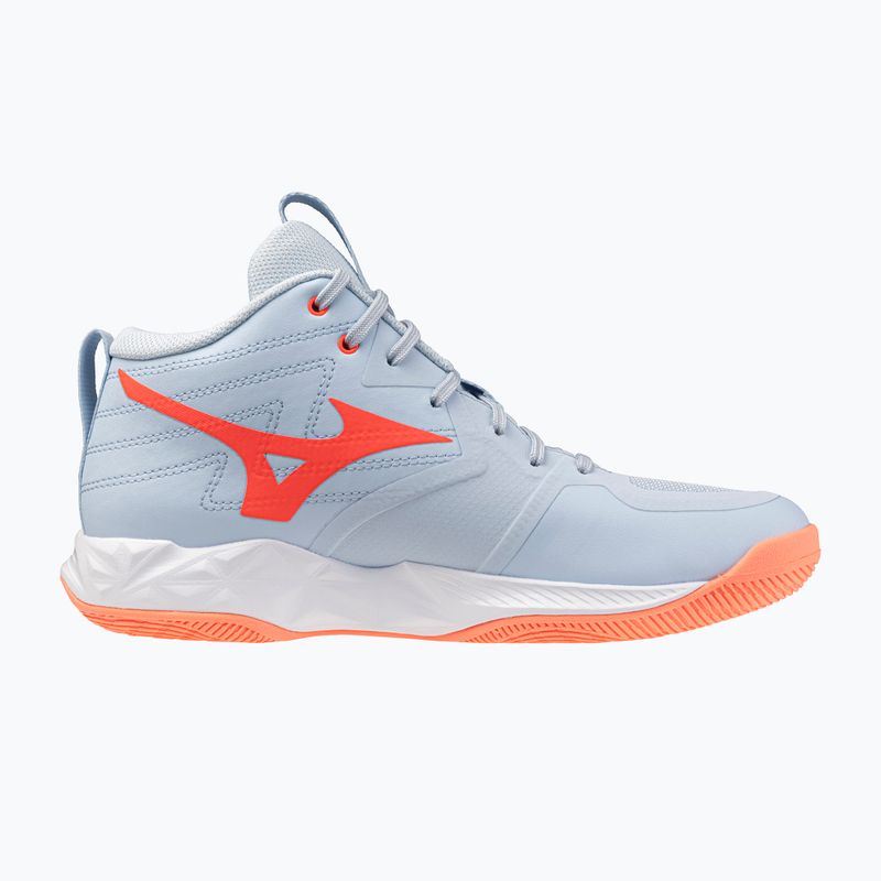 Scarpe da pallavolo donna Mizuno Wave Momentum Pro Mid blue finch/lava orange/flamingo coral 2