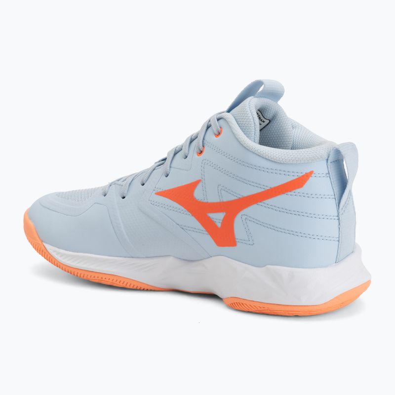 Scarpe da pallavolo donna Mizuno Wave Momentum Pro Mid blue finch/lava orange/flamingo coral 3