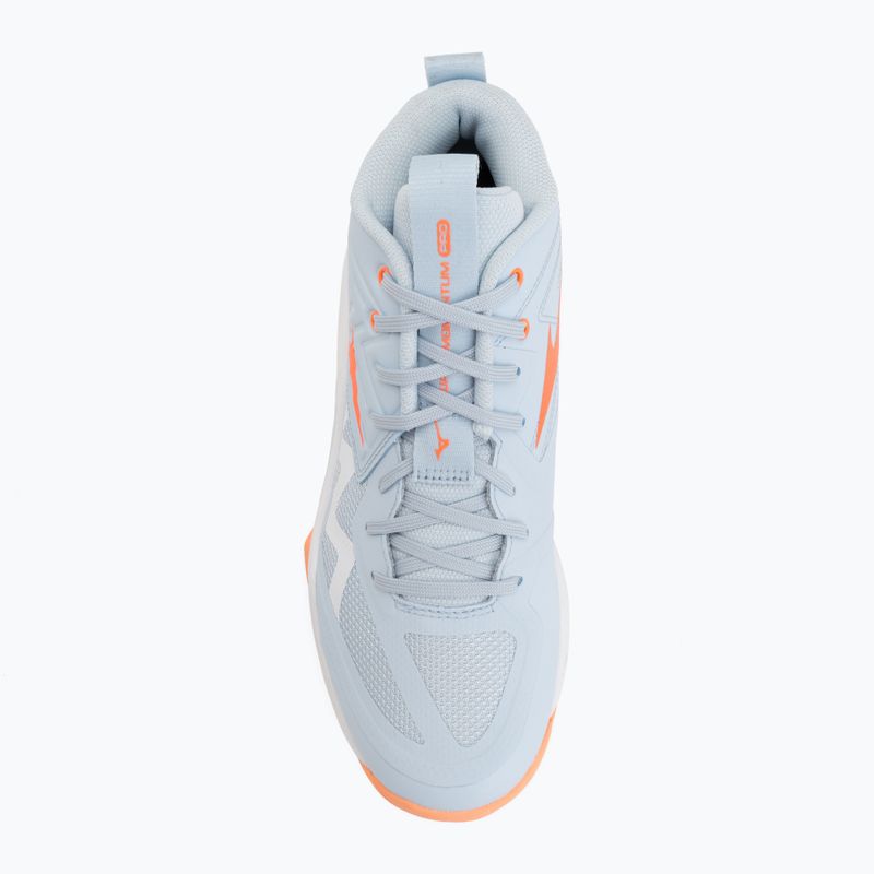 Scarpe da pallavolo donna Mizuno Wave Momentum Pro Mid blue finch/lava orange/flamingo coral 5