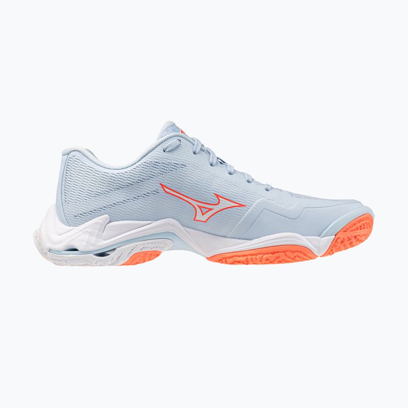 Scarpe da pallavolo donna Mizuno Wave Lightning Elite blue finch/white/lava orange 2
