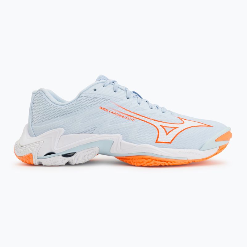 Scarpe da pallavolo donna Mizuno Wave Lightning Elite blue finch/white/lava orange 2
