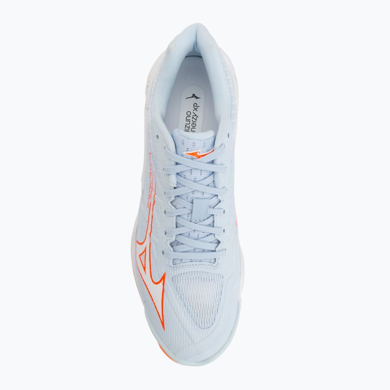 Scarpe da pallavolo donna Mizuno Wave Lightning Elite blue finch/white/lava orange 5
