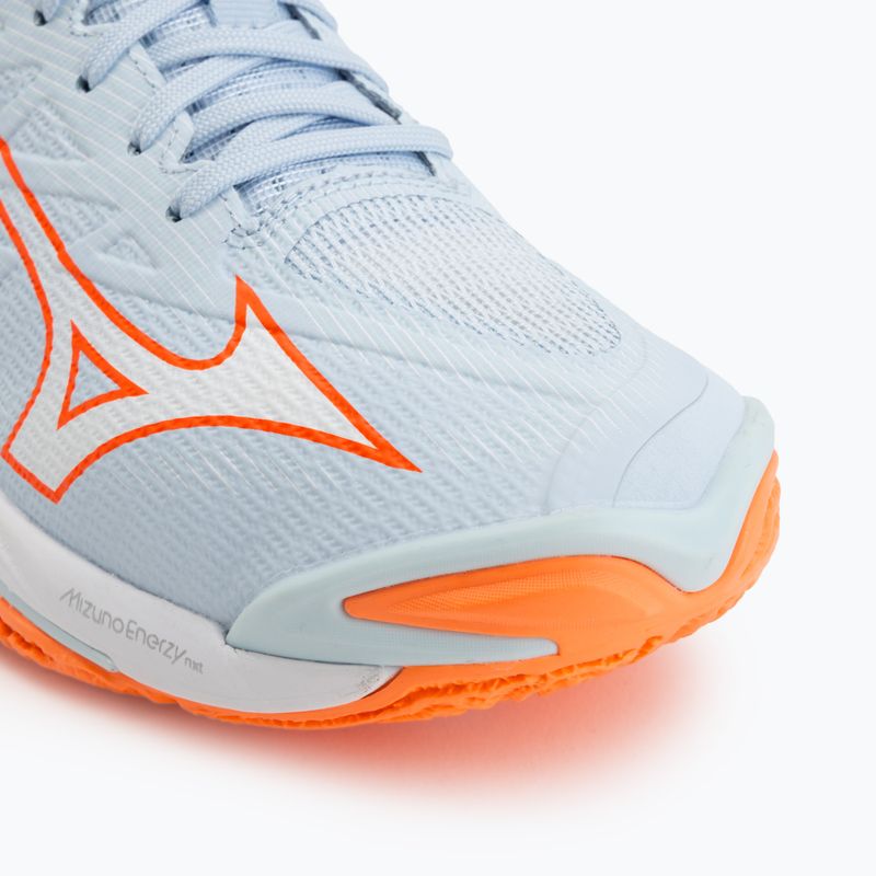 Scarpe da pallavolo donna Mizuno Wave Lightning Elite blue finch/white/lava orange 7