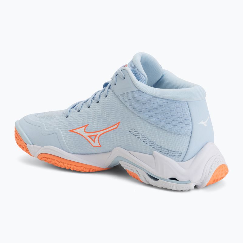 Scarpe da pallavolo donna Mizuno Wave Lightning Elite Mid blue finch/whitelava orange 3