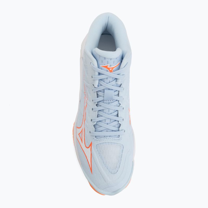 Scarpe da pallavolo donna Mizuno Wave Lightning Elite Mid blue finch/whitelava orange 5