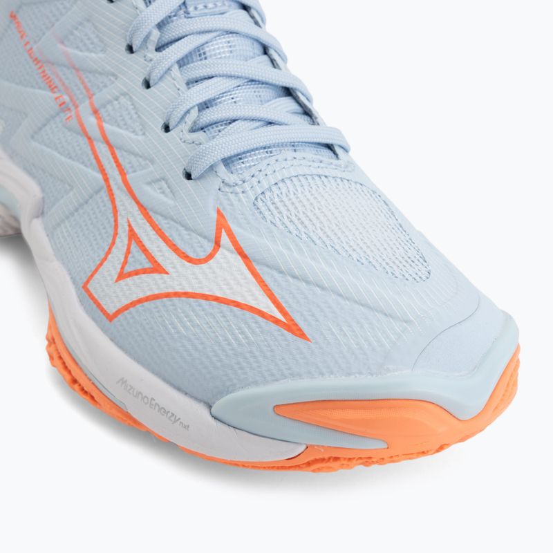Scarpe da pallavolo donna Mizuno Wave Lightning Elite Mid blue finch/whitelava orange 7