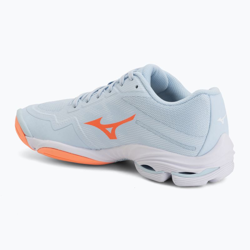 Scarpe da pallavolo donna Mizuno Wave Lightning Pro blue finch/lava orange/flamingo coral 3
