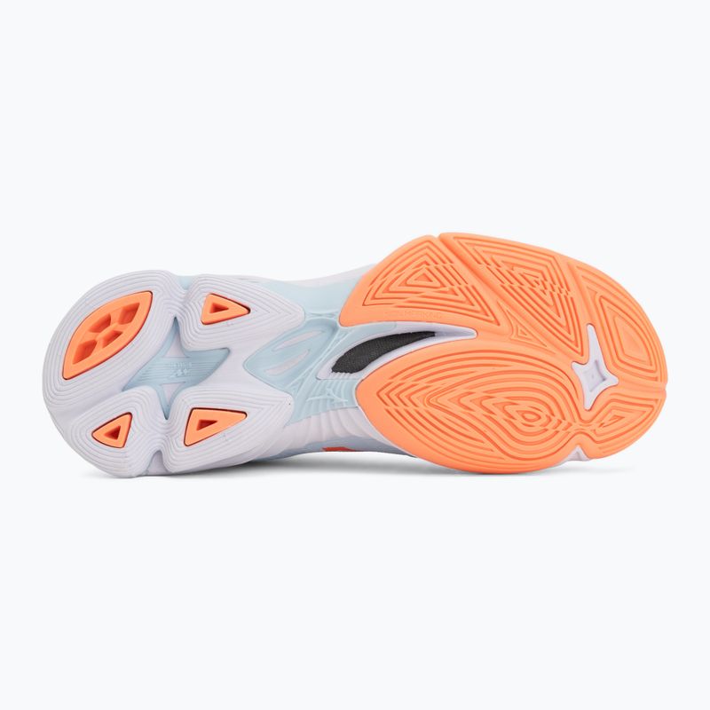 Scarpe da pallavolo donna Mizuno Wave Lightning Pro blue finch/lava orange/flamingo coral 4
