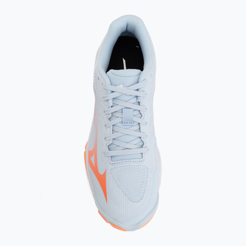 Scarpe da pallavolo donna Mizuno Wave Lightning Pro blue finch/lava orange/flamingo coral 5