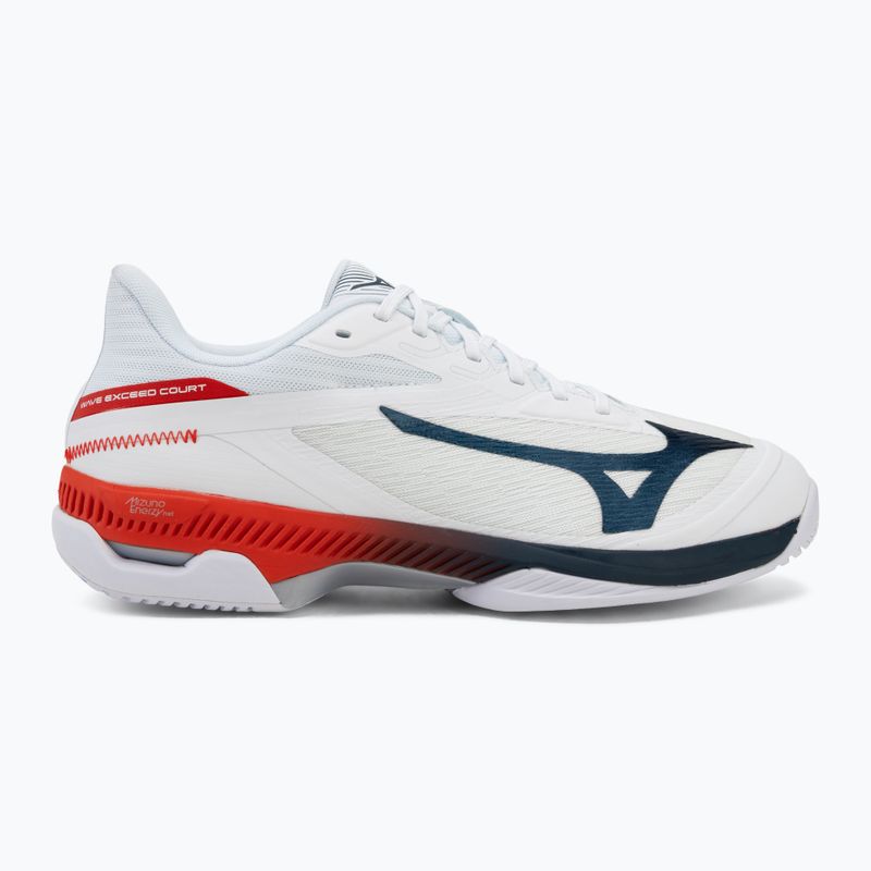 Scarpe da tennis uomo Mizuno Wave Exceed Court AC white/insignia blue/orange 2