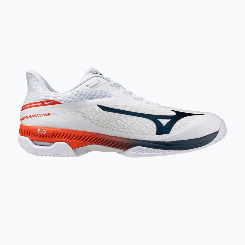 Scarpe da tennis uomo Mizuno Wave Exceed Court AC white/insignia blue/orange