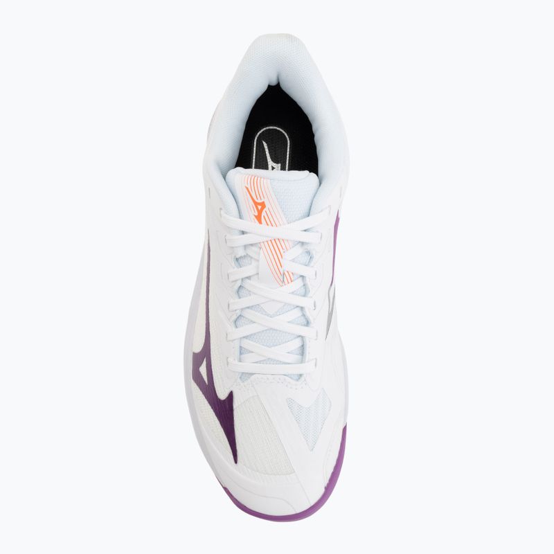 Scarpe da tennis donna Mizuno Wave Exceed Court AC white/dahlia/lava orange 5