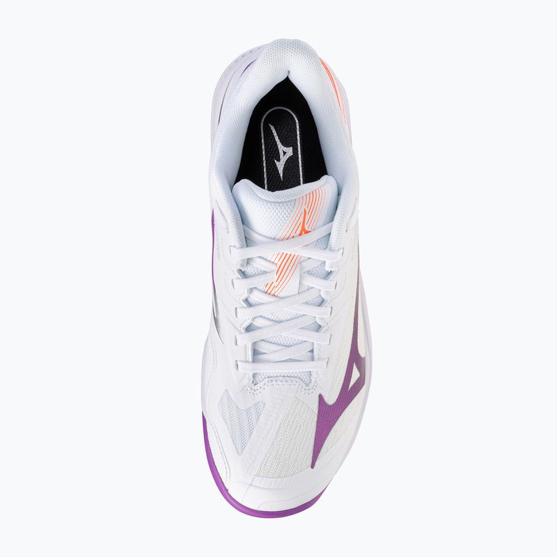 Scarpe da tennis donna Mizuno Wave Exceed Court AC white/dahlia/lava orange 5