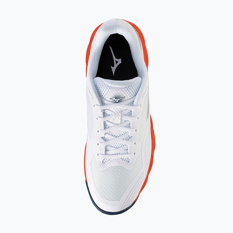Scarpe da tennis uomo Mizuno Wave Enforce Court 2 AC white/insignia blue/orange 5