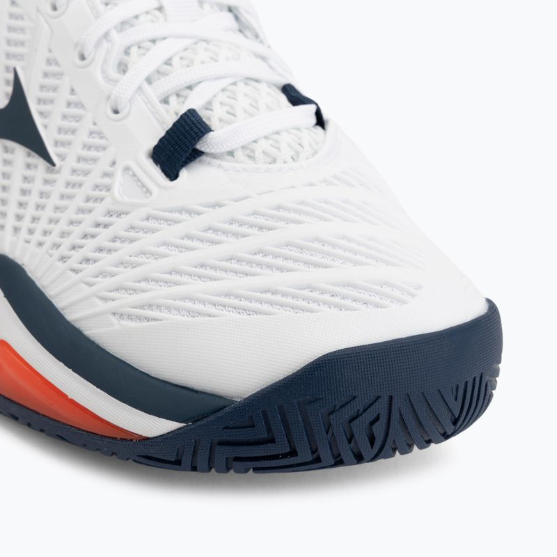 Scarpe da tennis uomo Mizuno Neo Ace AC white/insignia blue/orange 7