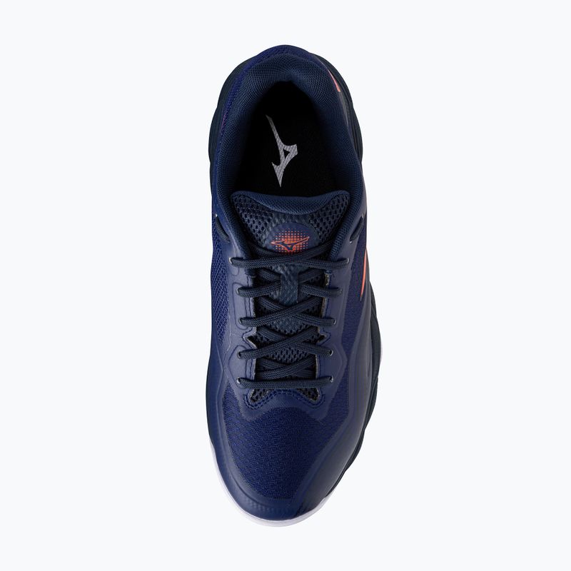 Scarpe da tennis uomo Mizuno Wave Enforce Court 2 CC beacon blue/lava orange/white 5