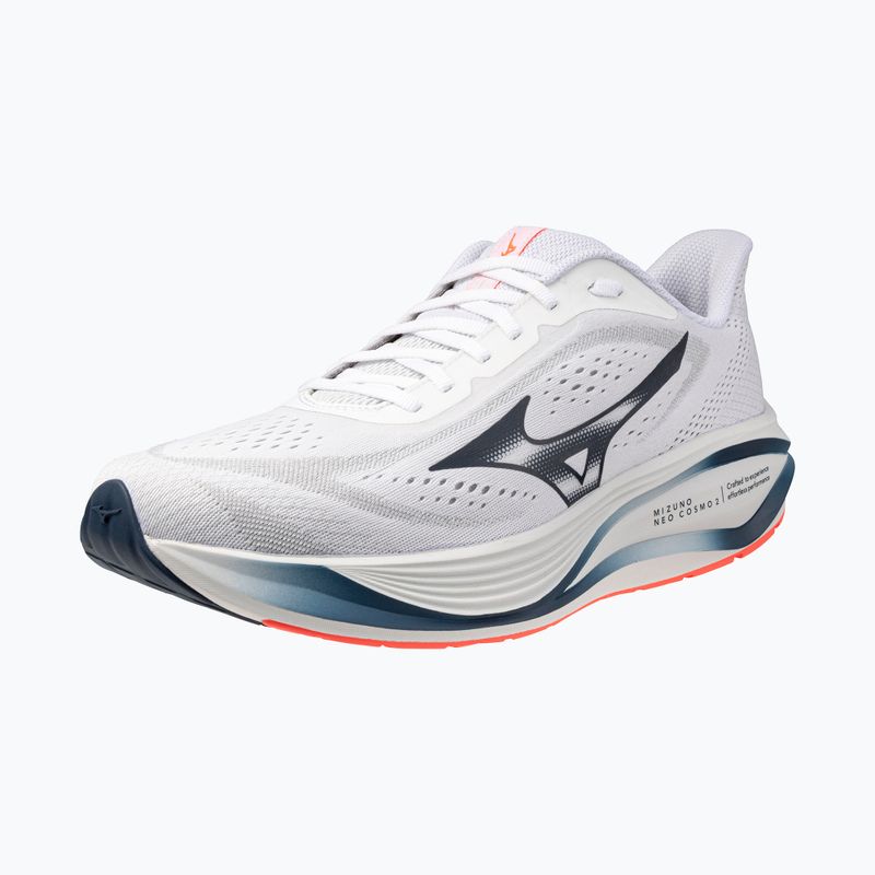 Scarpe da corsa uomo Mizuno Neo Cosmo 2 white/dress blues/neon flame 3