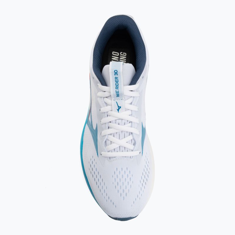 Scarpe da corsa uomo Mizuno Wave Rider 30 white/blue jewel/orange 5