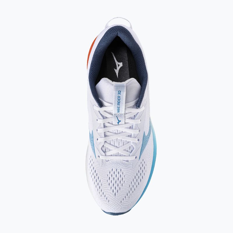 Scarpe da corsa uomo Mizuno Wave Rider 30 white/blue jewel/orange 5