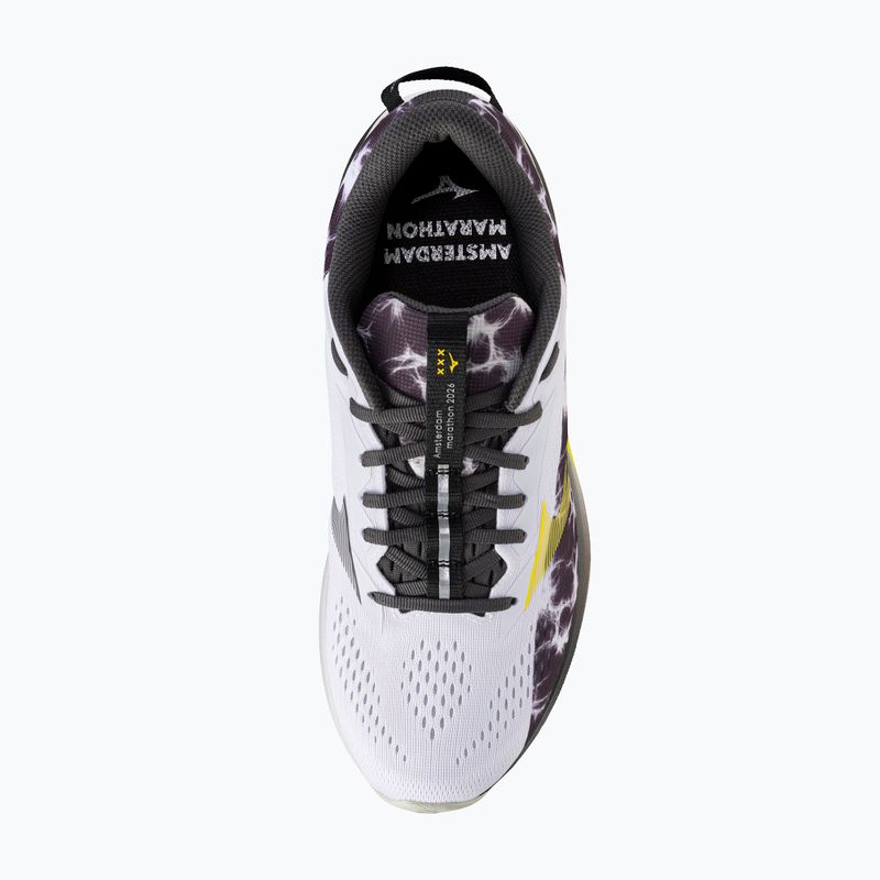 Scarpe da corsa uomo Mizuno Wave Rider 30 Amsterdam white/black 5