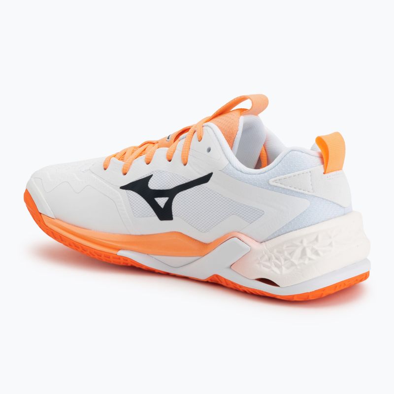 Scarpe da pallamano Mizuno Wave Stealth Neo 2.1 white/black/flamingo coral 3