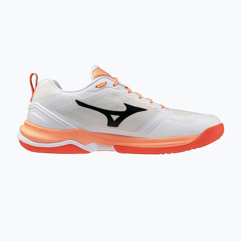 Scarpe da pallamano Mizuno Wave Stealth Elite white/lava orange 2