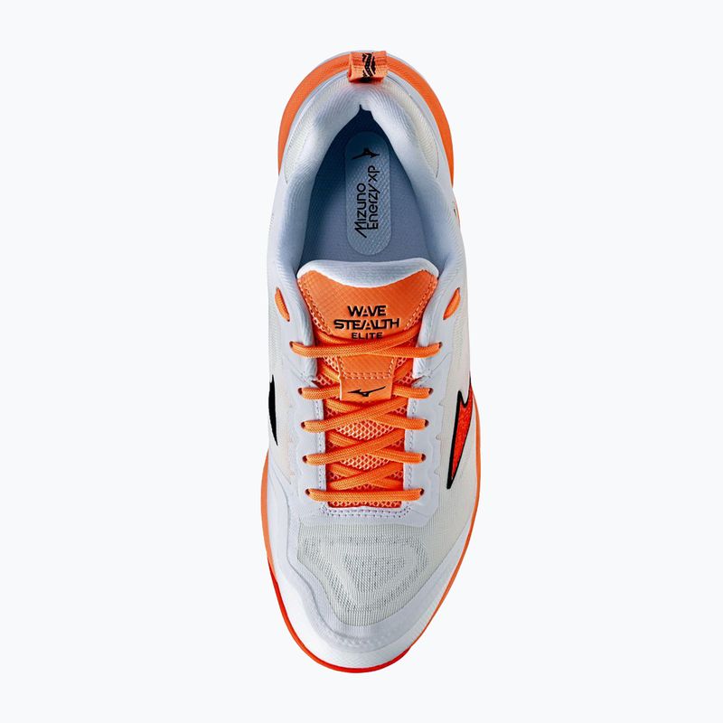 Scarpe da pallamano Mizuno Wave Stealth Elite white/lava orange 5