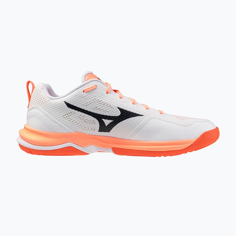 Scarpe da pallamano Mizuno Wave Stealth Pro white/black/flamingo coral 2
