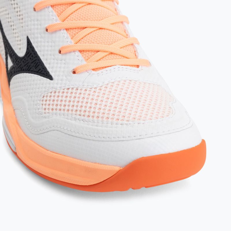 Scarpe da pallamano Mizuno Wave Stealth Pro white/black/flamingo coral 7