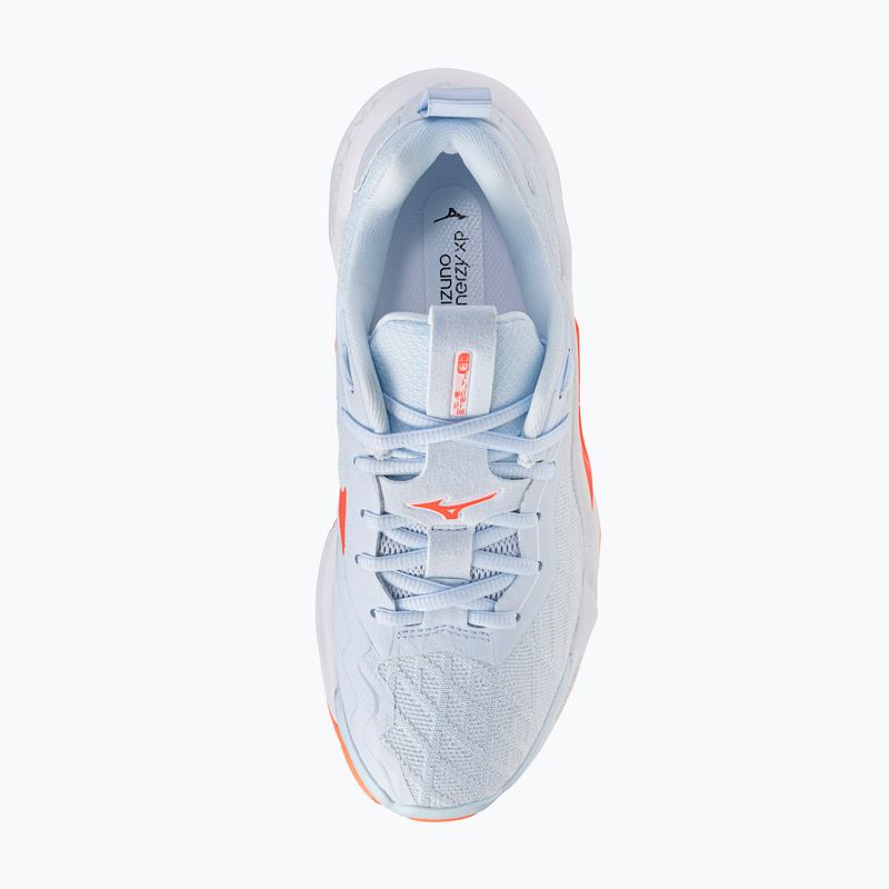 Scarpe da pallamano donna Mizuno Wave Stealth Neo 2.1 blue finch/lava orange/white 4
