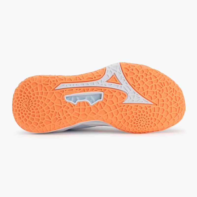 Scarpe da pallamano donna Mizuno Wave Stealth Neo 2.1 blue finch/lava orange/white 4