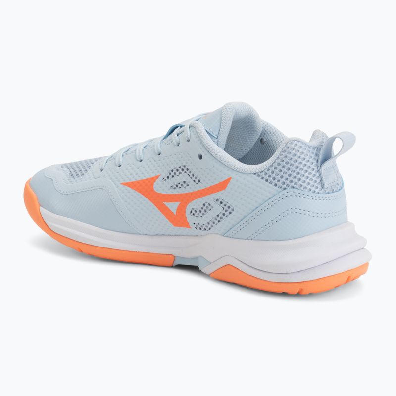 Scarpe da pallamano donna Mizuno Wave Stealth Pro blue finch/lava orange 3